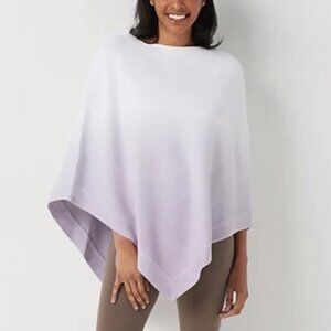 Barefoot Dreams Women's Sz OS Cozychic Ultra Lite Ocean Breeze Violet Poncho NEW